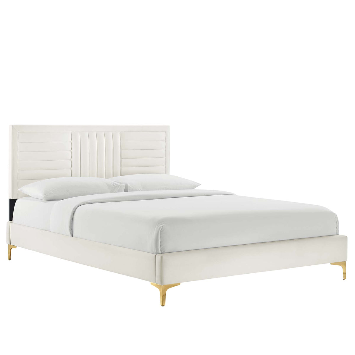 Sofia Channel Tufted Performance Velvet Full Platform Bed by Modway