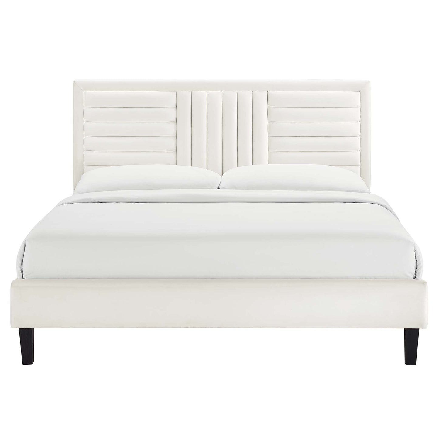 Sofia Channel Tufted Performance Velvet King Platform Bed by Modway