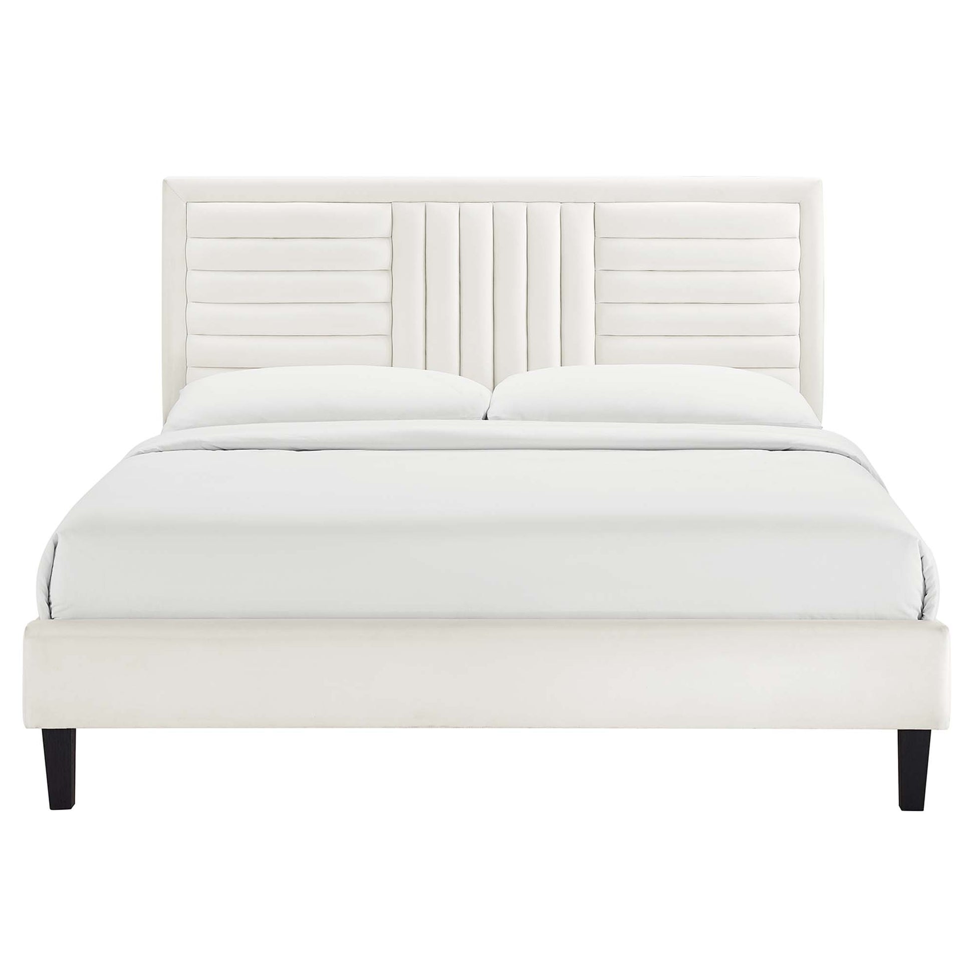 Sofia Channel Tufted Performance Velvet King Platform Bed by Modway