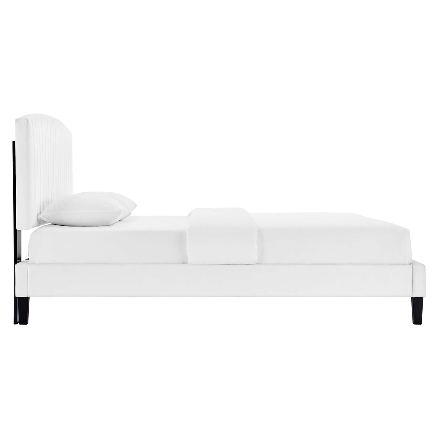 Alessi Performance Velvet Twin Platform Bed by Modway MOD-7041-WHI