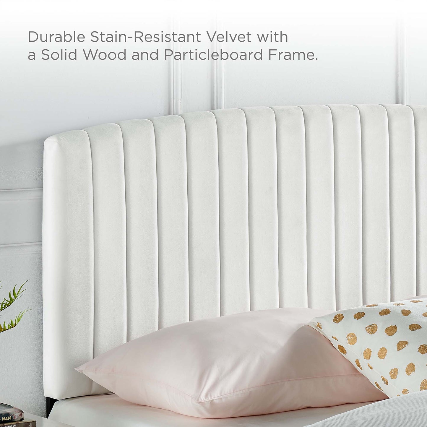 Alessi Performance Velvet Twin Platform Bed by Modway MOD-7041-WHI