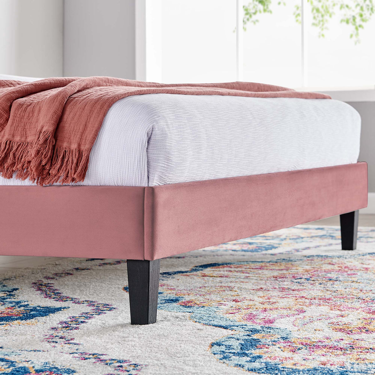 Daisy Performance Velvet Twin Platform Bed by Modway