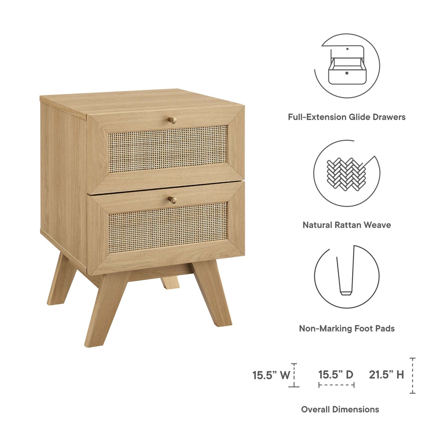 Soma 2-Drawer Nightstand and 3-Drawer Dresser