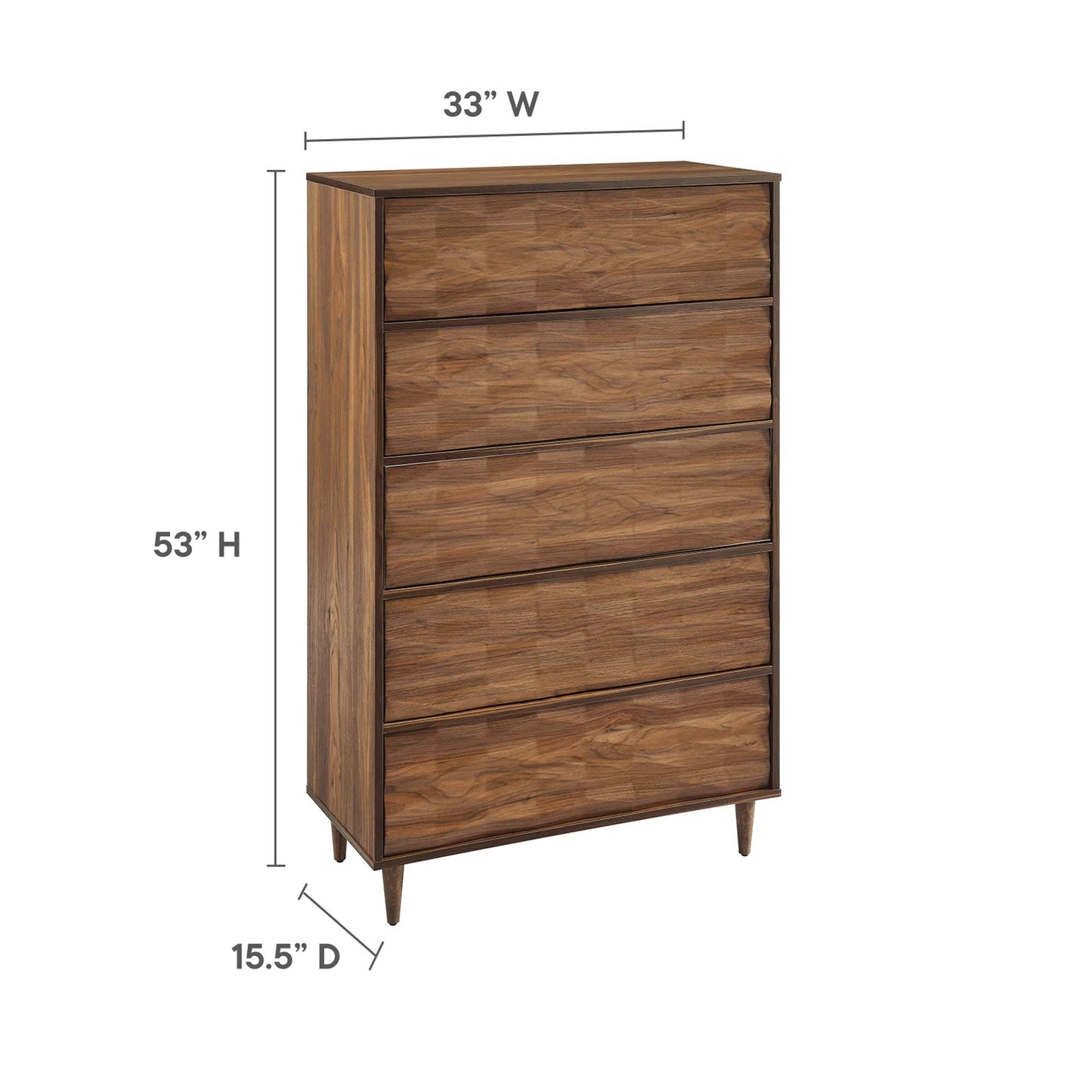 Vespera 5-Drawer Chest by Modway MOD-7082-WAL