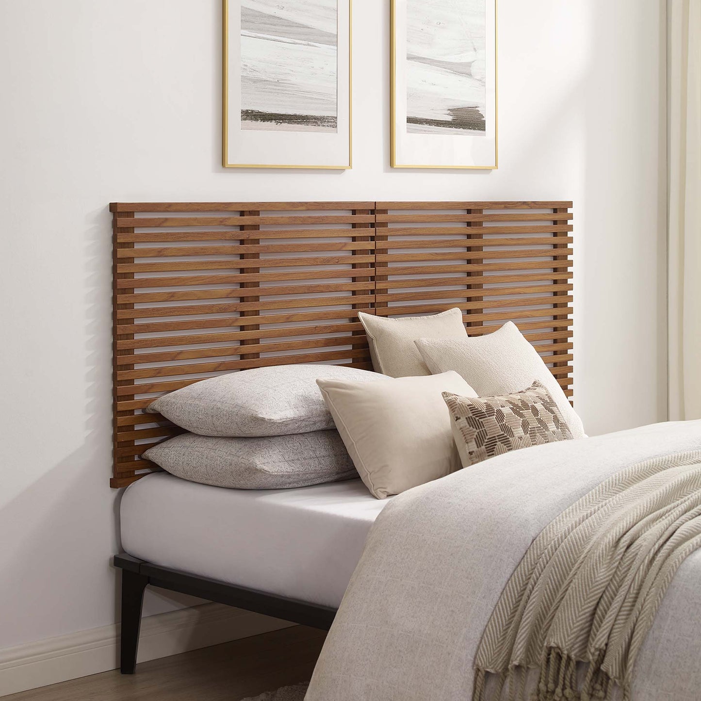 Render Wall Mount Headboard and Modern Nightstands by Modway