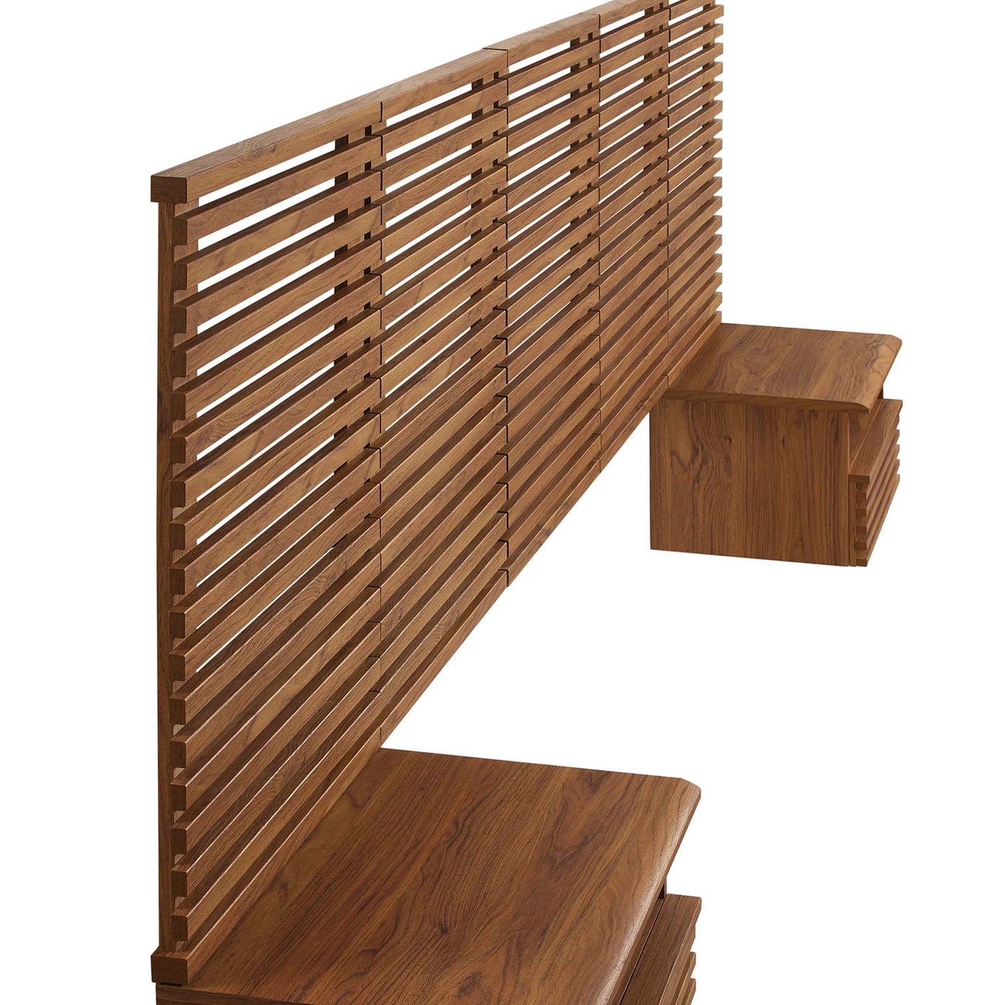 Render Wall Mount Headboard and Modern Nightstands by Modway