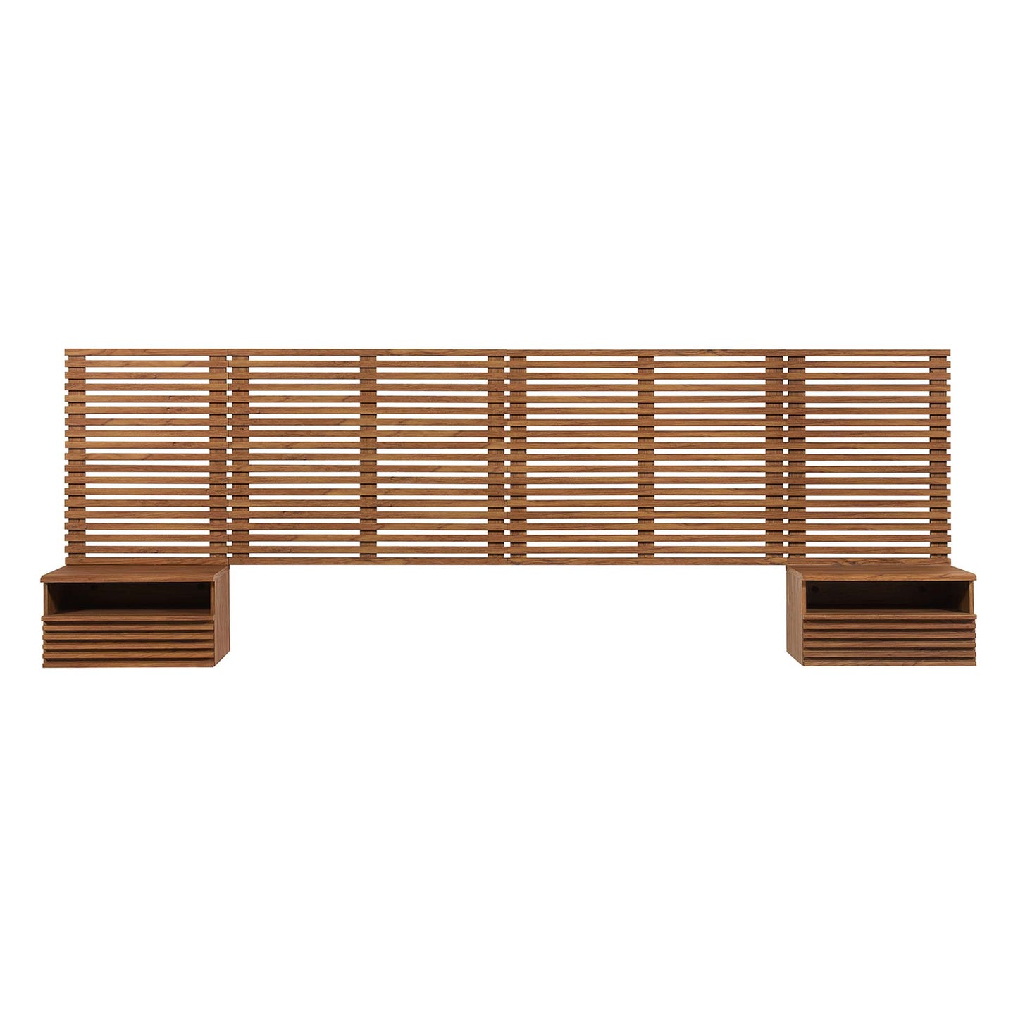 Render Wall Mount Headboard and Modern Nightstands by Modway