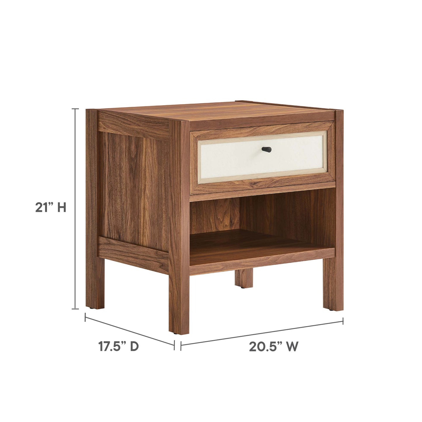 Capri Wood Grain Nightstand by Modway MOD-7118-WAL
