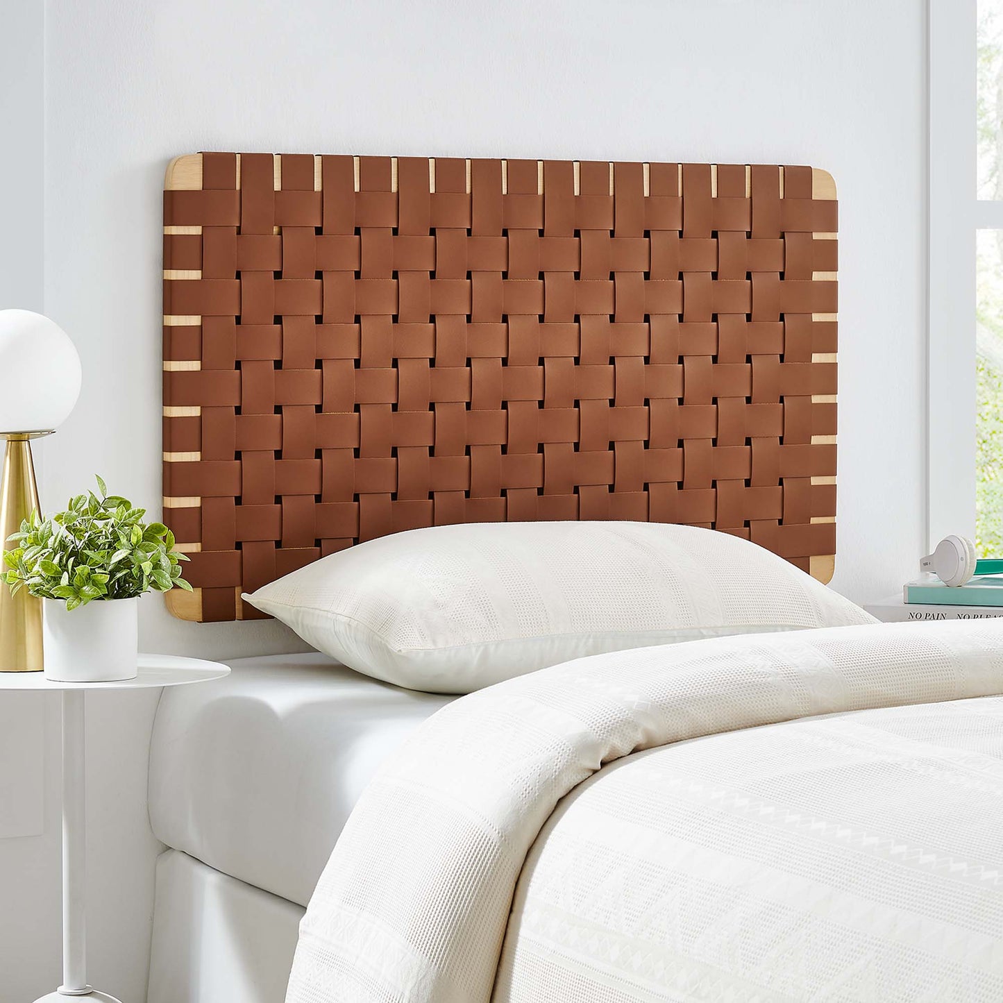 Sparta Weave Vegan Leather Headboard by Modway - Full, King, Queen, Twin Options