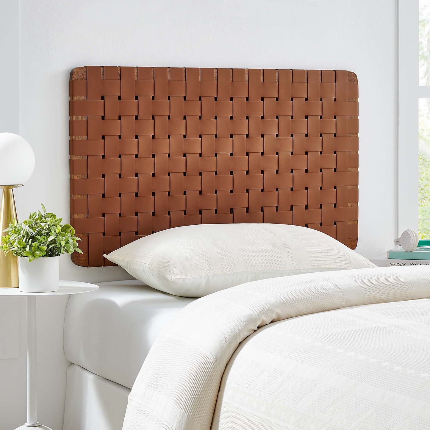 Sparta Weave Vegan Leather Headboard by Modway - Full, King, Queen, Twin Options