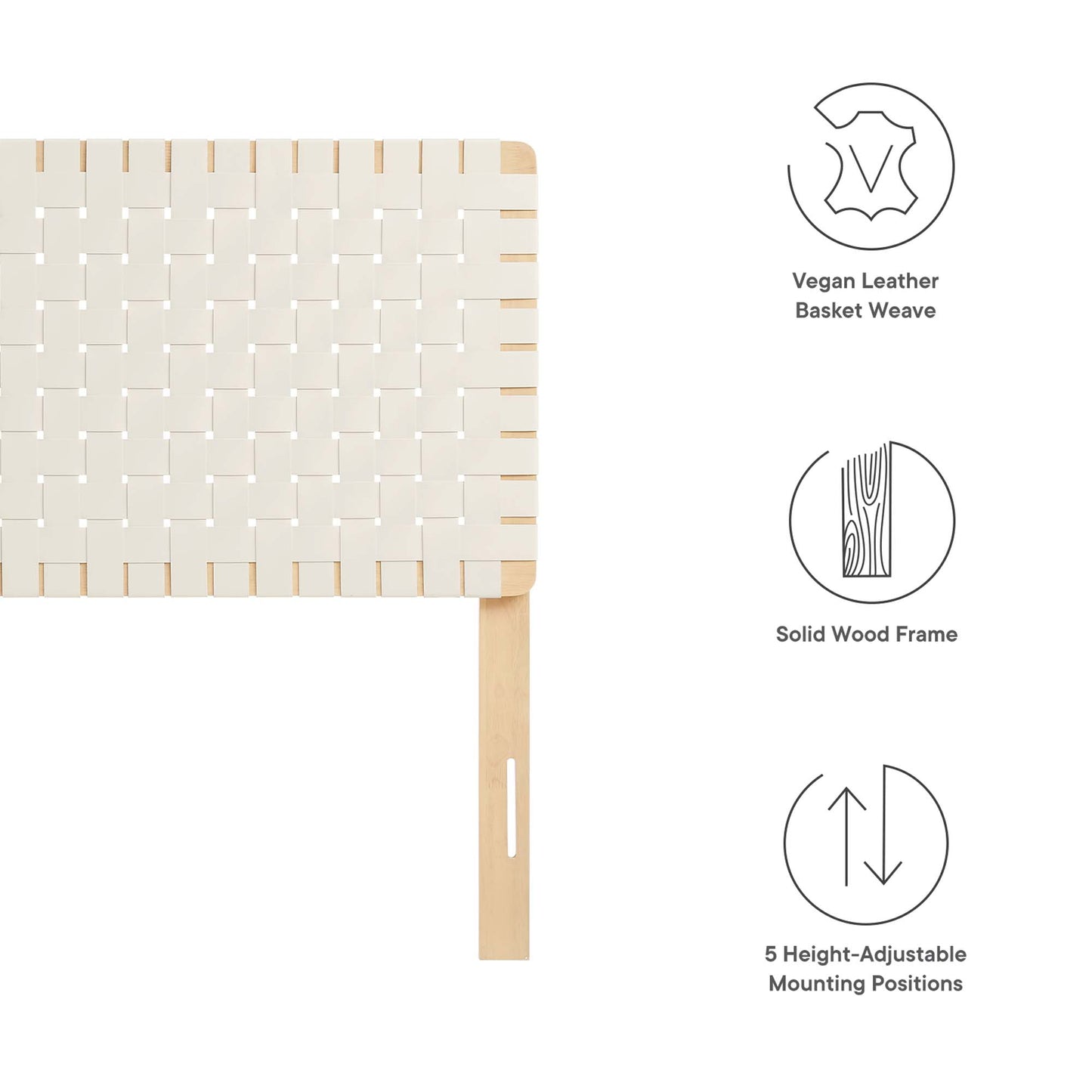 Sparta Weave Vegan Leather Headboard by Modway - Full, King, Queen, Twin Options