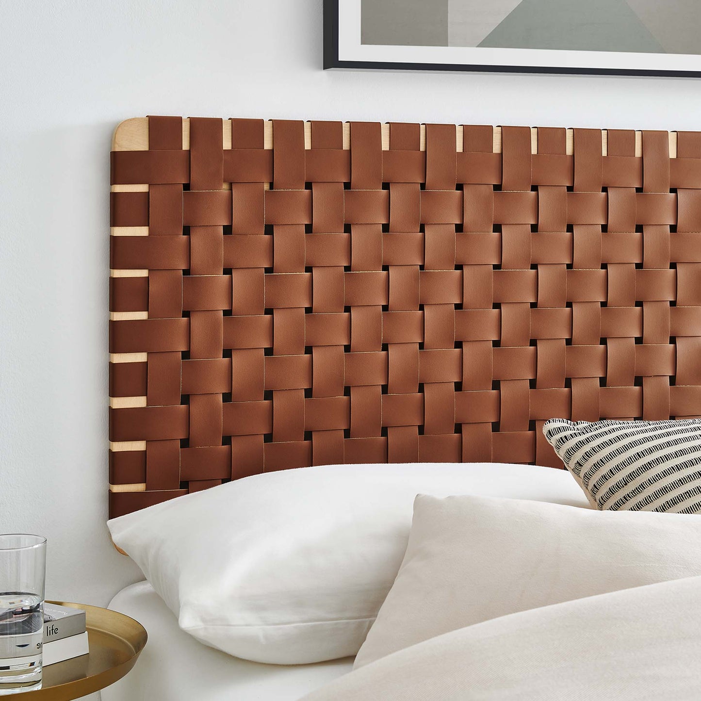 Sparta Weave Vegan Leather Headboard by Modway - Full, King, Queen, Twin Options