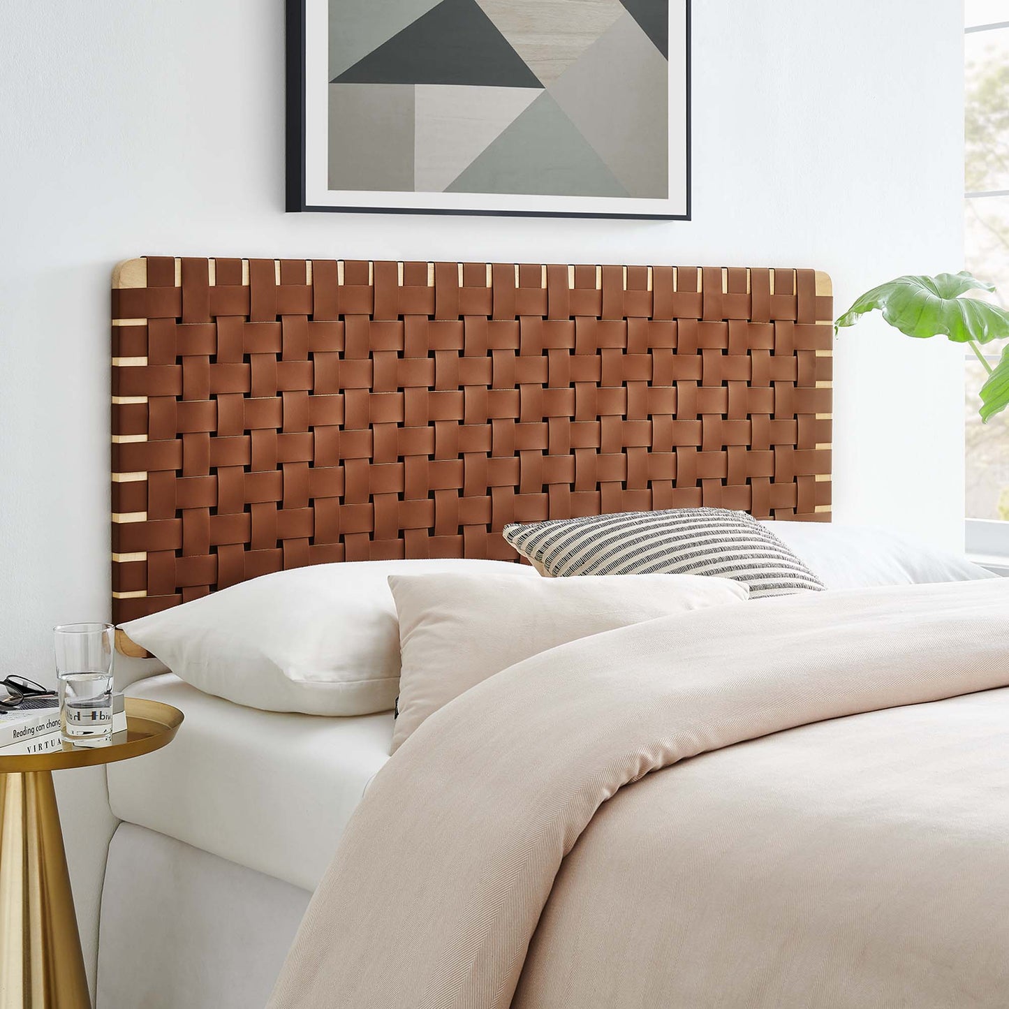 Sparta Weave Vegan Leather Headboard by Modway - Full, King, Queen, Twin Options
