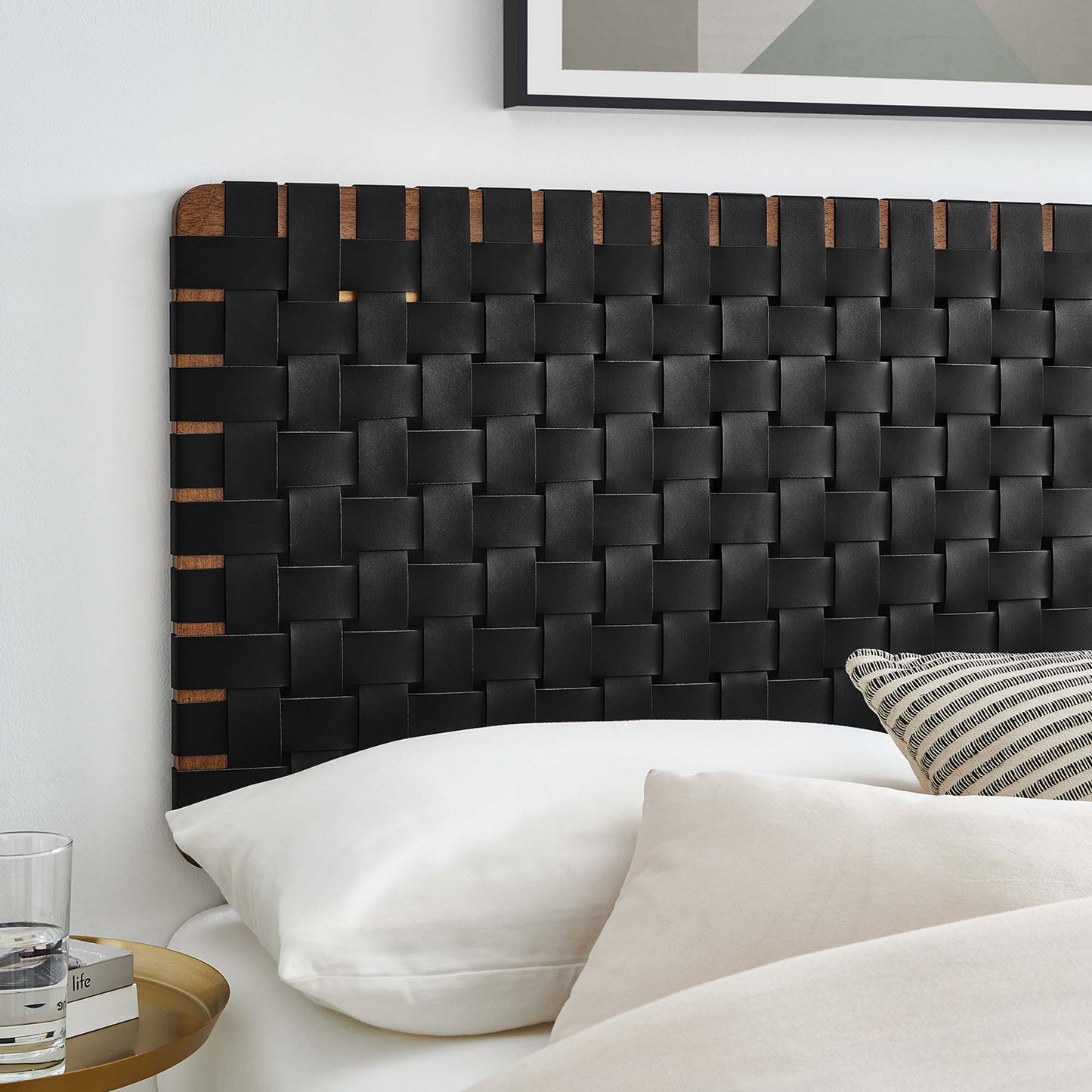 Sparta Weave Vegan Leather Headboard by Modway - Full, King, Queen, Twin Options