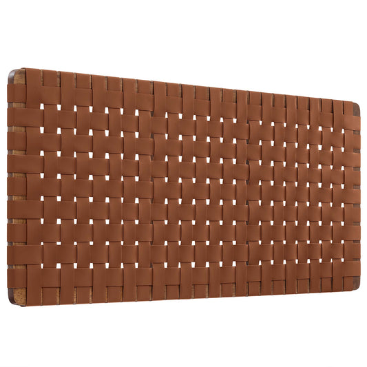 Sparta Weave Vegan Leather Full Headboard by Modway Walnut Brown MOD-7122-WAL-BRN