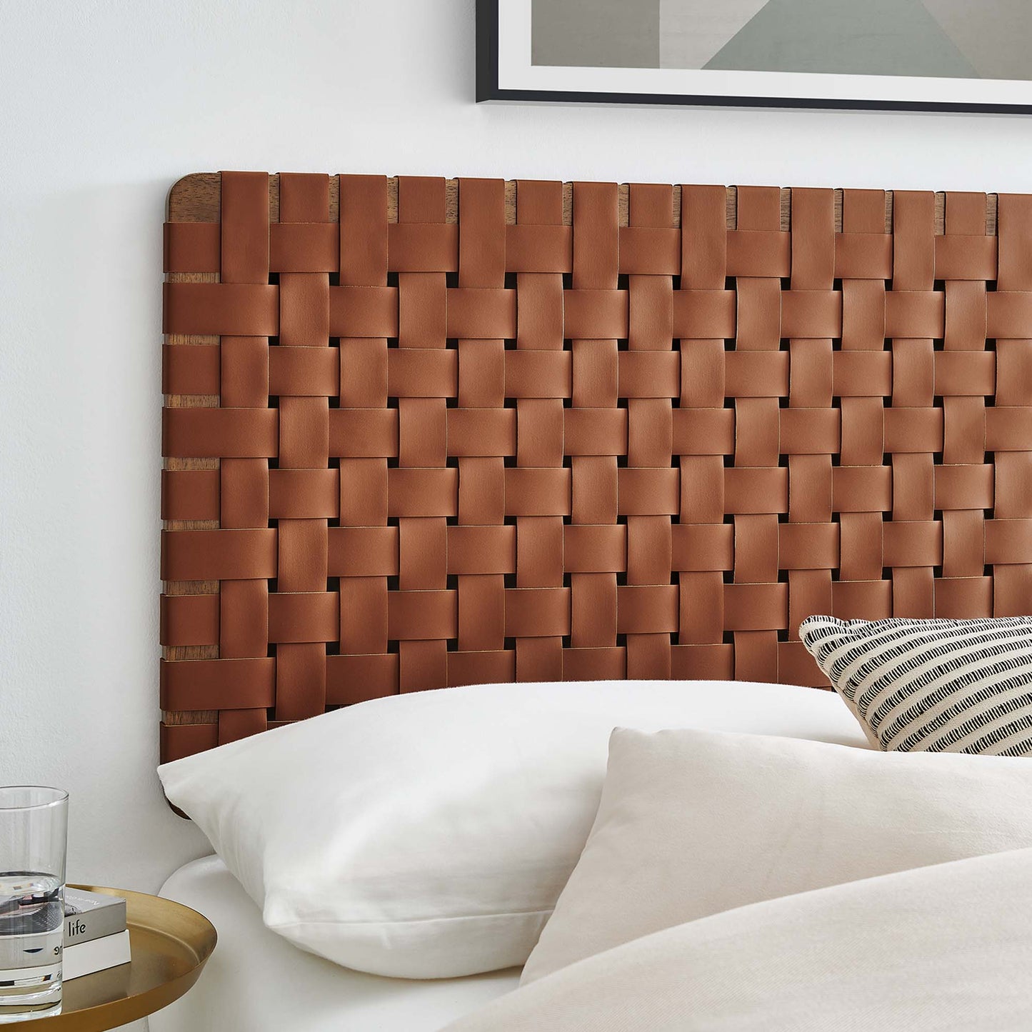 Sparta Weave Vegan Leather Headboard by Modway - Full, King, Queen, Twin Options