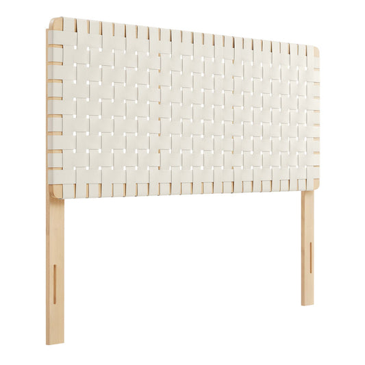 Sparta Weave Vegan Leather Full Headboard by Modway Natural Beige MOD-7123-NAT-BEI