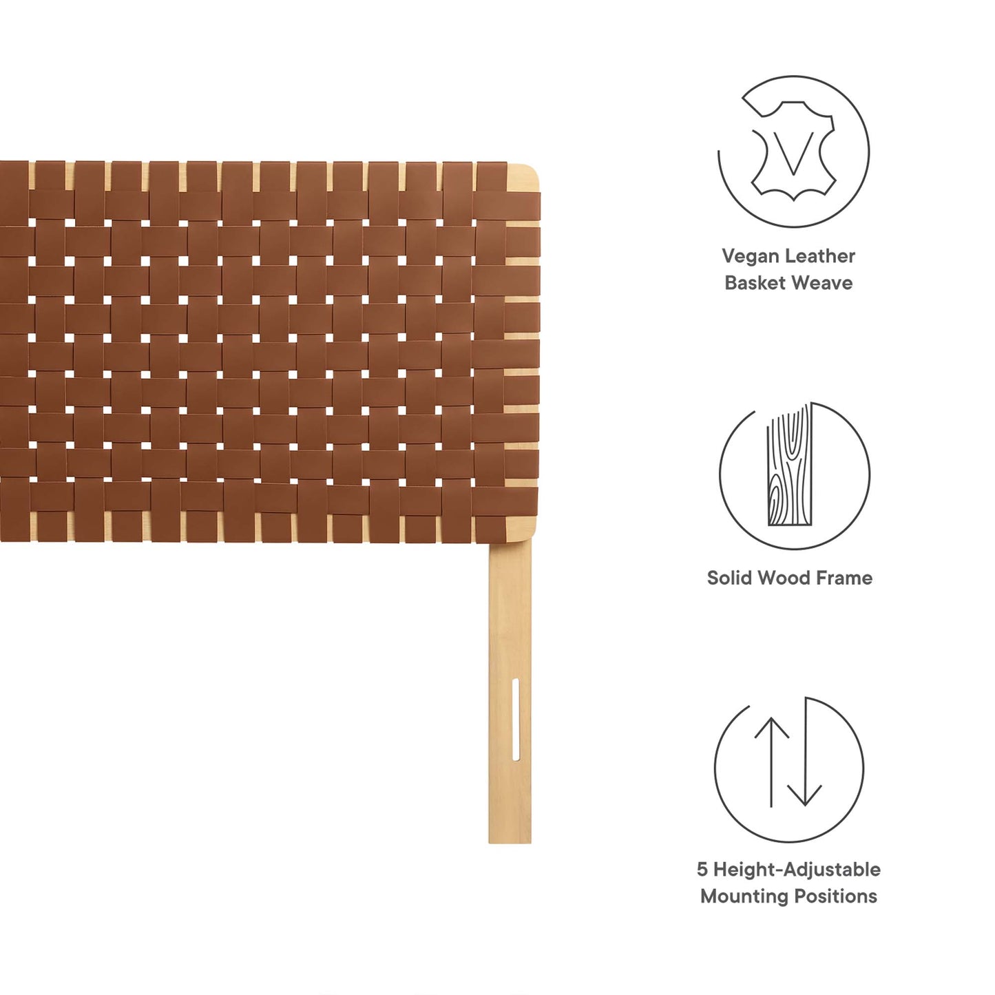 Sparta Weave Vegan Leather Headboard by Modway - Full, King, Queen, Twin Options