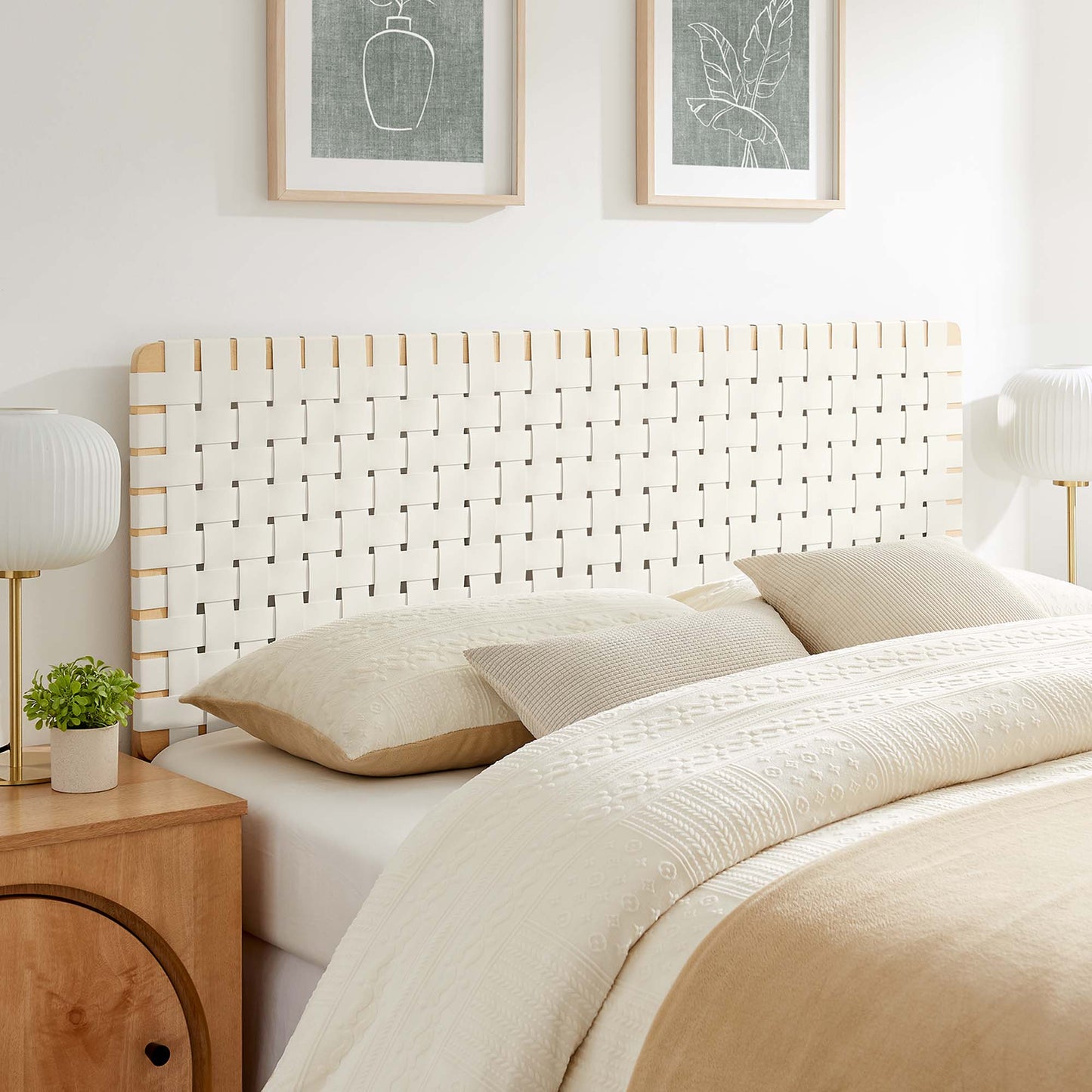 Sparta Weave Vegan Leather Headboard by Modway - Full, King, Queen, Twin Options