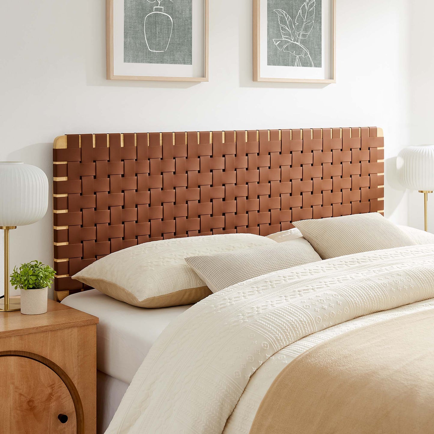 Sparta Weave Vegan Leather Headboard by Modway - Full, King, Queen, Twin Options