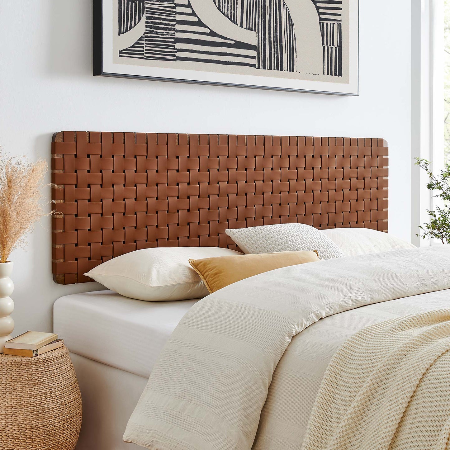 Sparta Weave Vegan Leather Headboard by Modway - Full, King, Queen, Twin Options