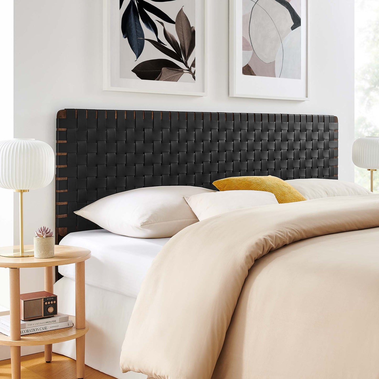 Sparta Weave Vegan Leather Headboard by Modway - Full, King, Queen, Twin Options