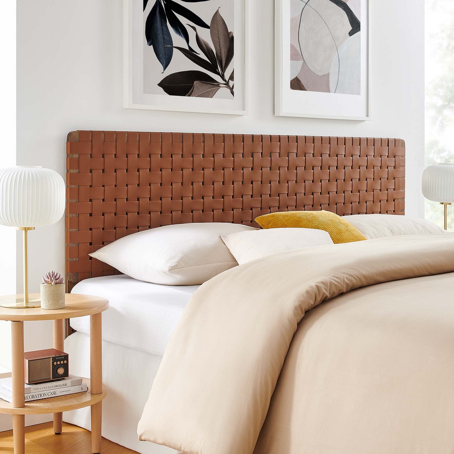 Sparta Weave Vegan Leather Headboard by Modway - Full, King, Queen, Twin Options