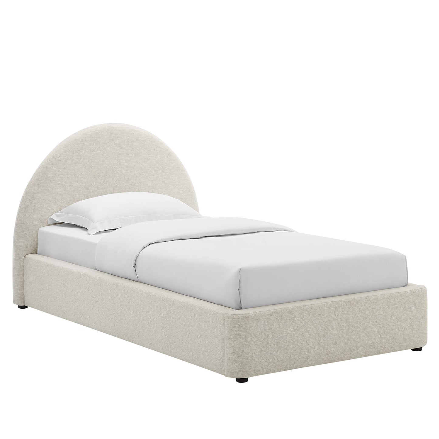 Resort Upholstered Fabric Arched Round Platform Bed by Modway