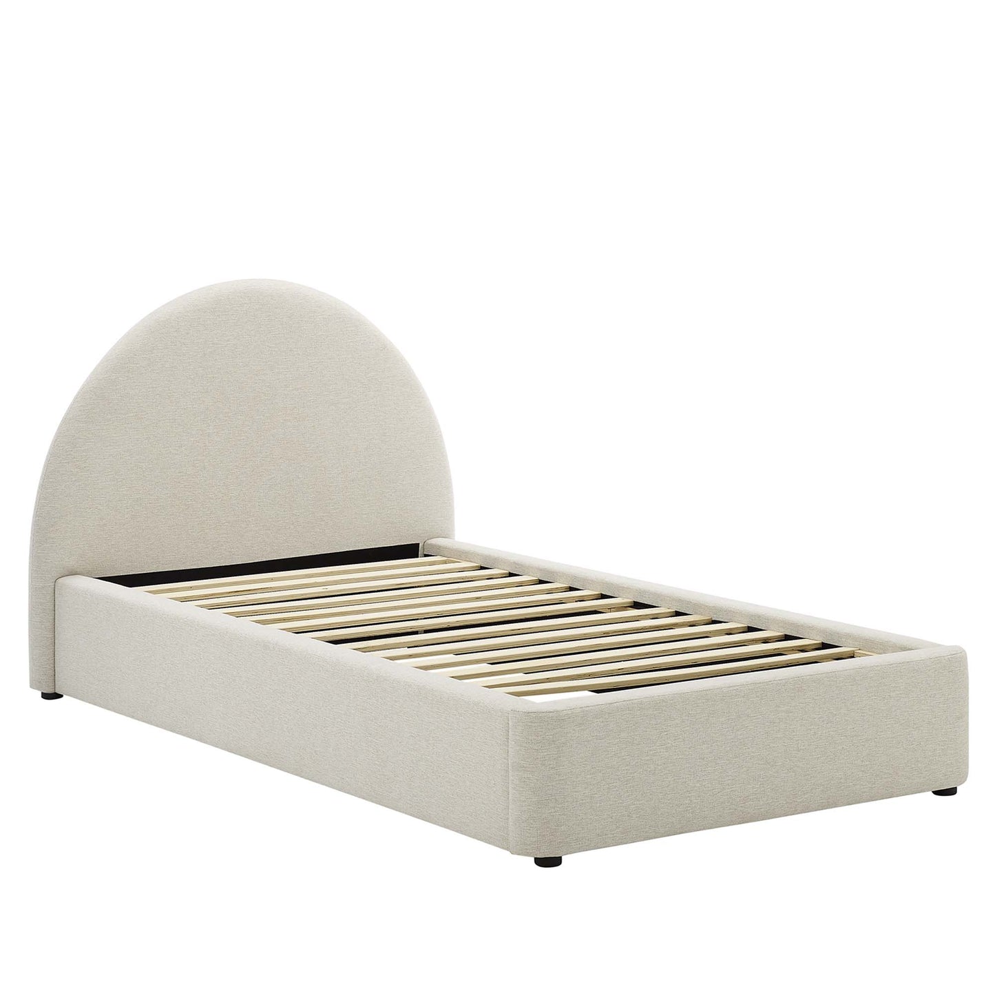 Resort Upholstered Fabric Arched Round Platform Bed by Modway