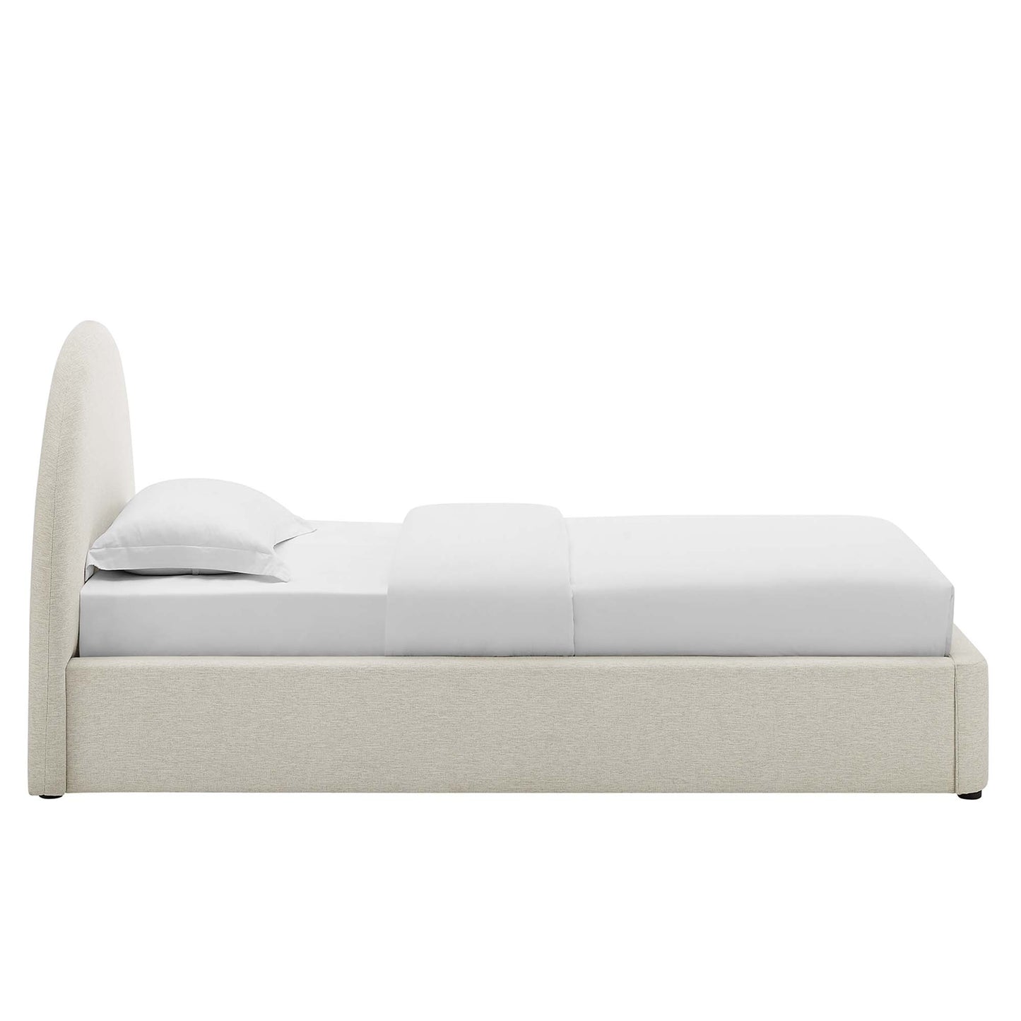 Resort Upholstered Fabric Arched Round Platform Bed by Modway