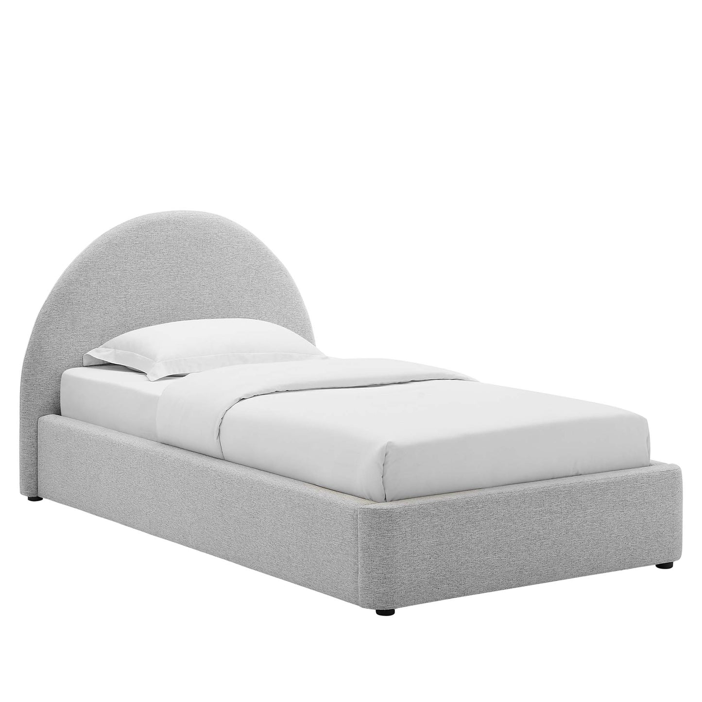 Resort Upholstered Fabric Arched Round Platform Bed by Modway