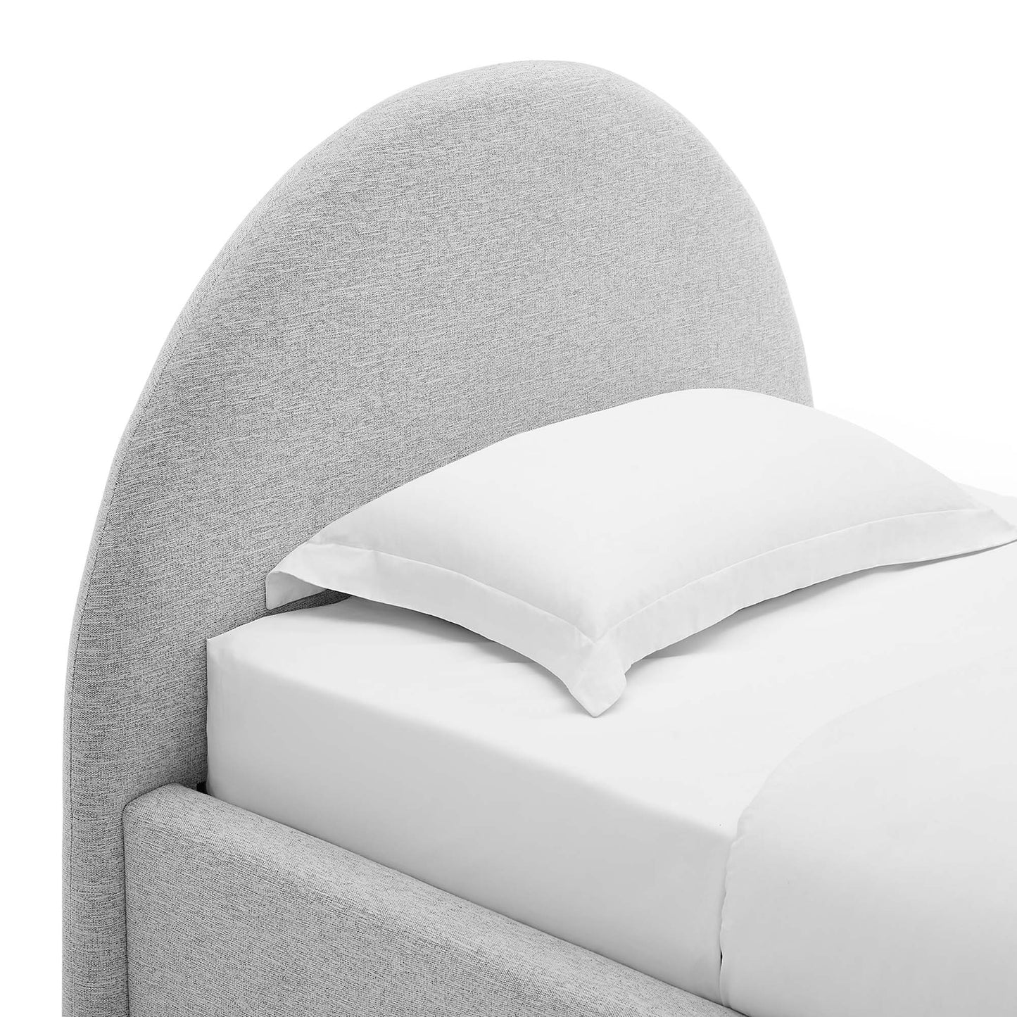 Resort Upholstered Fabric Arched Round Platform Bed by Modway