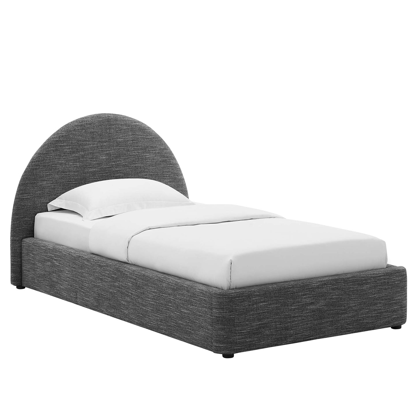 Resort Upholstered Fabric Arched Round Platform Bed by Modway