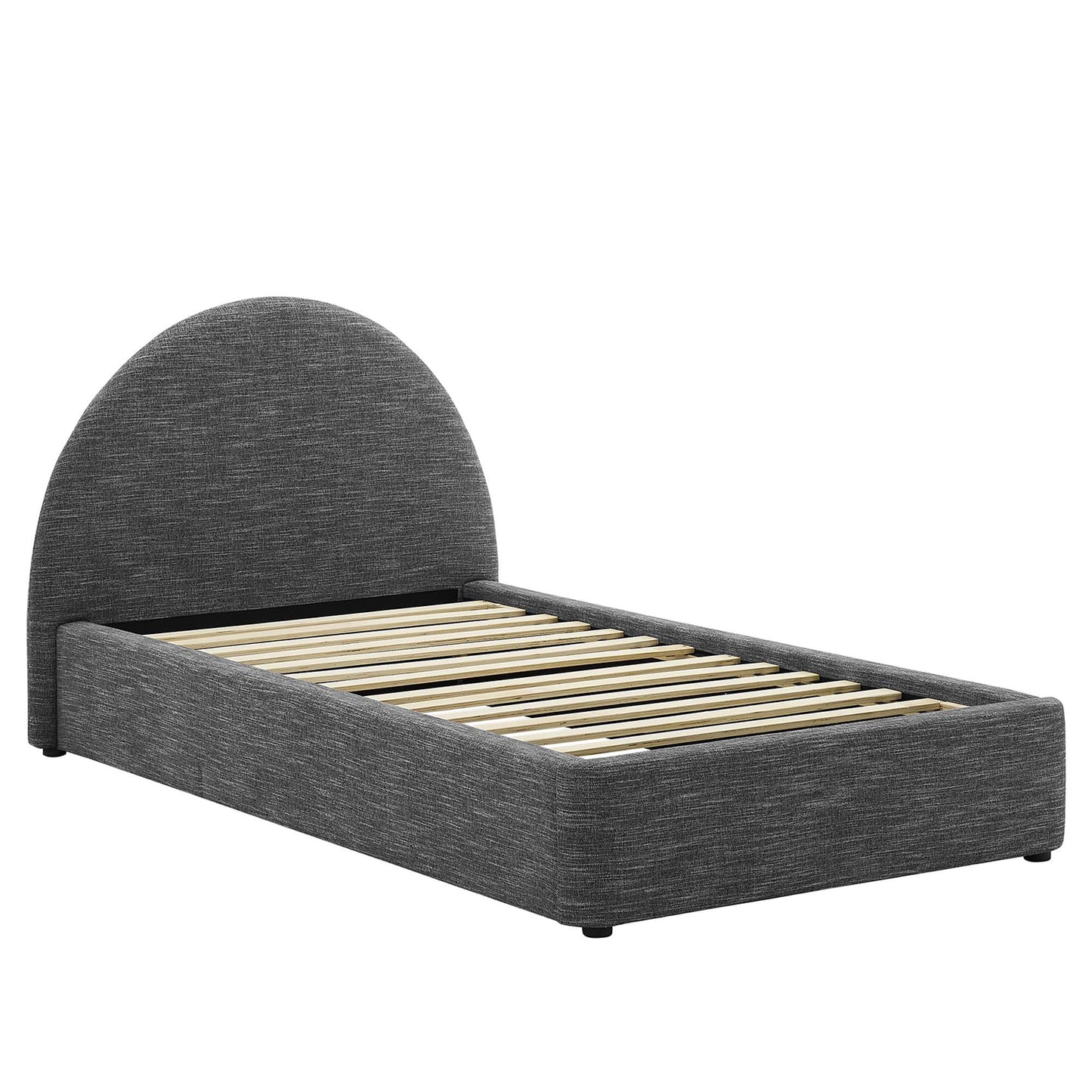 Resort Upholstered Fabric Arched Round Platform Bed by Modway
