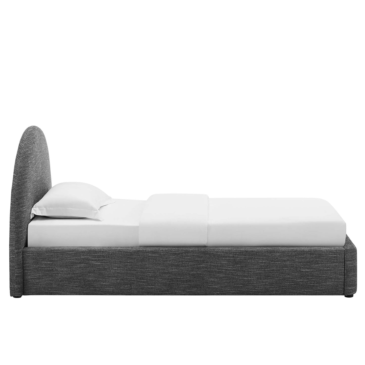 Resort Upholstered Fabric Arched Round Platform Bed by Modway