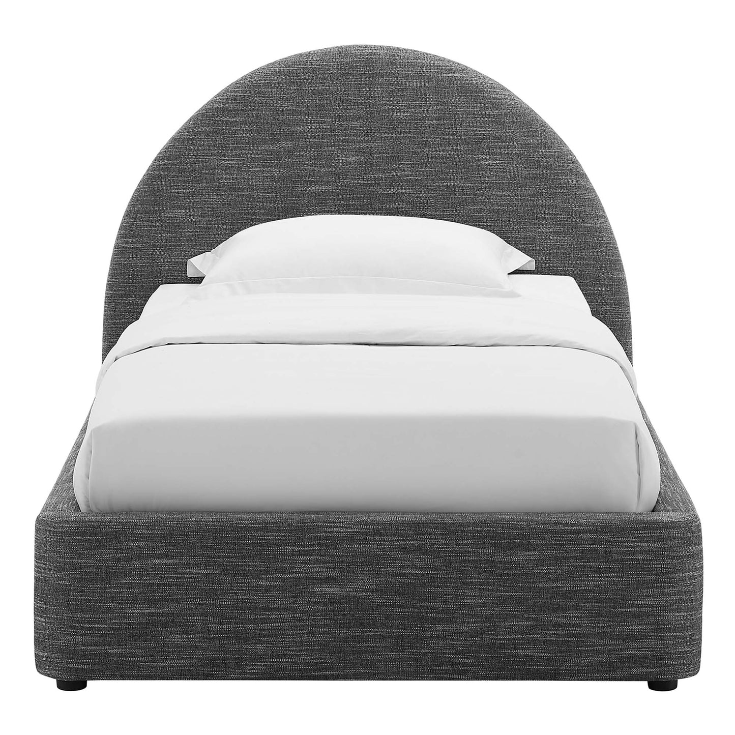 Resort Upholstered Fabric Arched Round Platform Bed by Modway