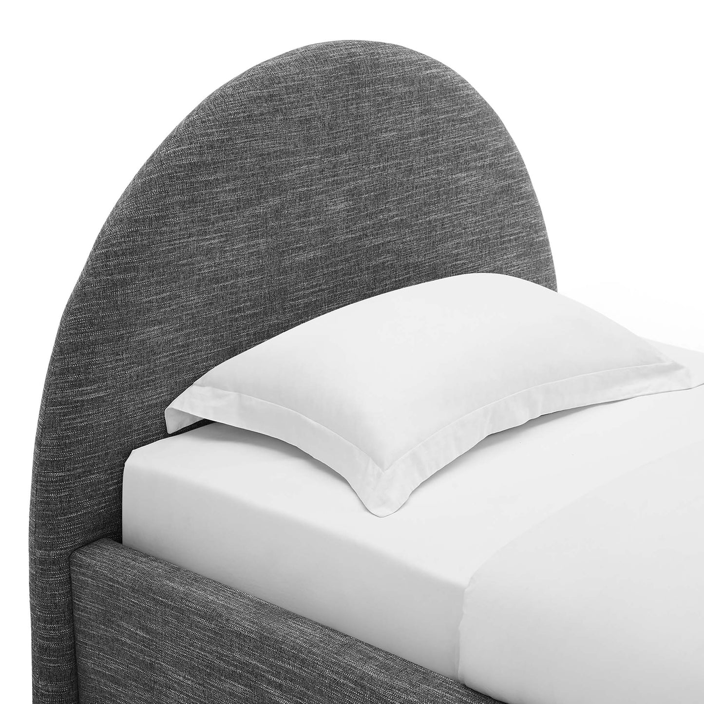 Resort Upholstered Fabric Arched Round Platform Bed by Modway
