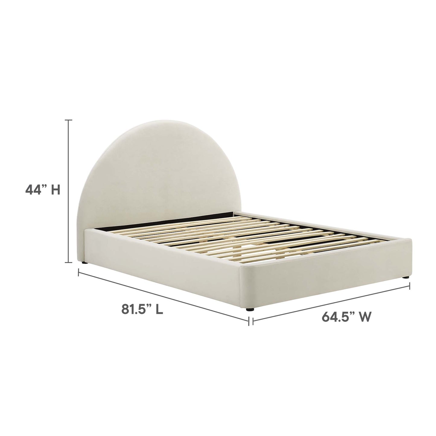 Resort Performance Velvet Arched Round Full Platform Bed by Modway MOD-7131-ALA
