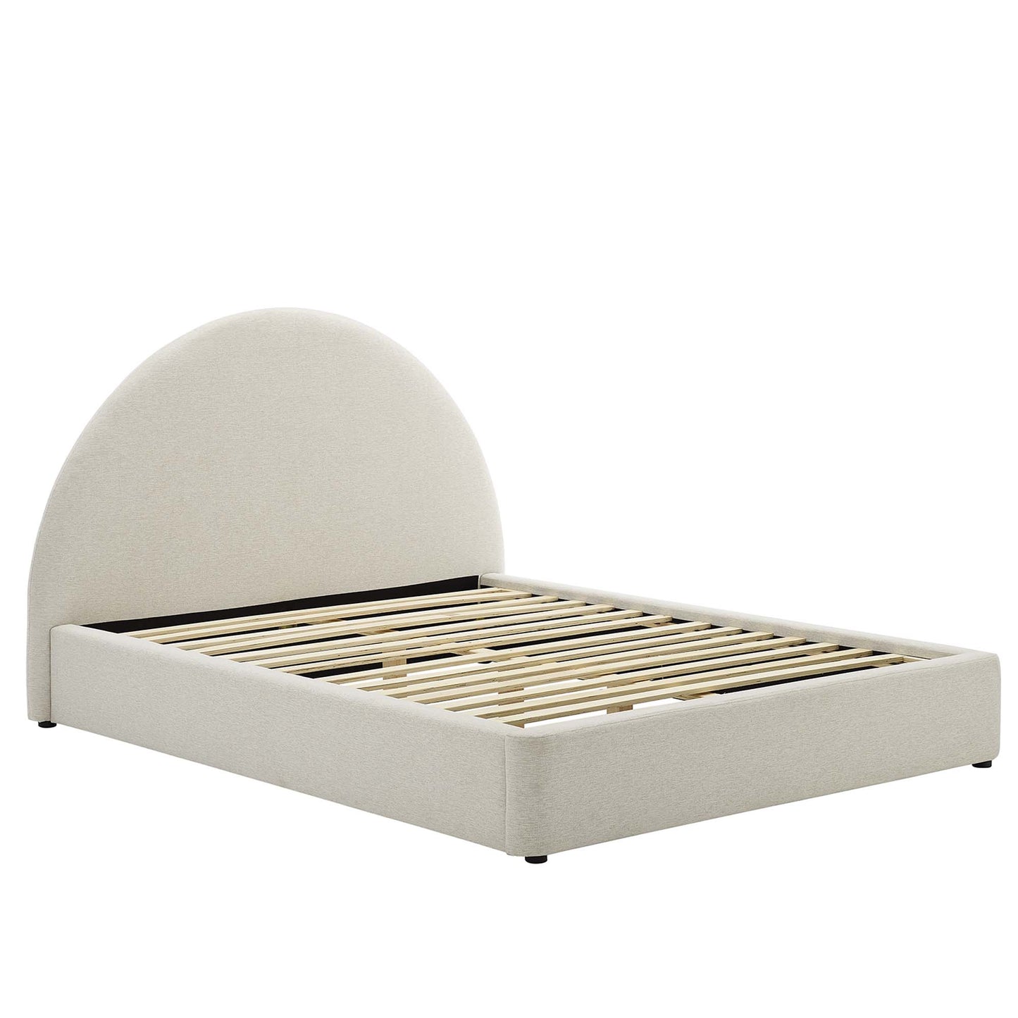 Resort Upholstered Fabric Arched Round Platform Bed by Modway
