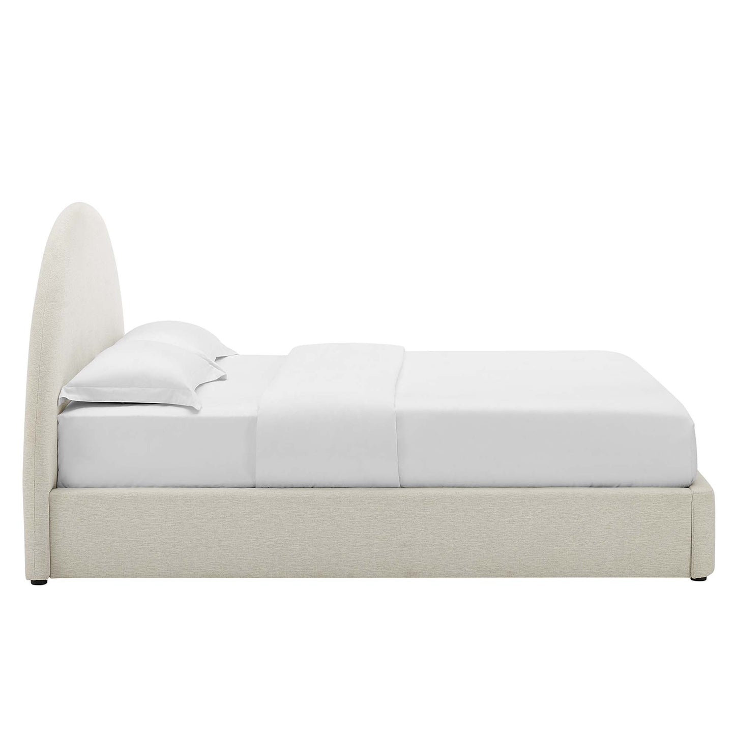 Resort Upholstered Fabric Arched Round Platform Bed by Modway