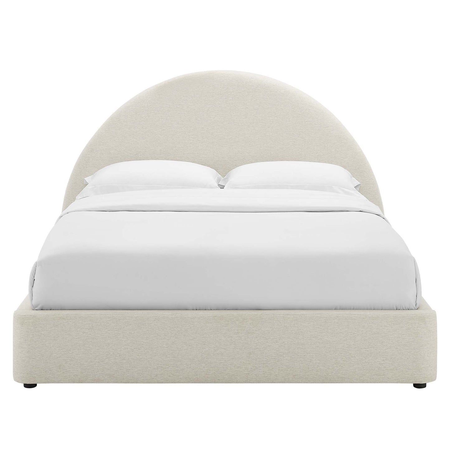 Resort Upholstered Fabric Arched Round Platform Bed by Modway