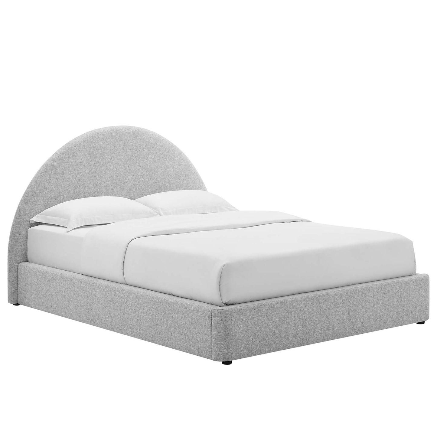 Resort Upholstered Fabric Arched Round Platform Bed by Modway
