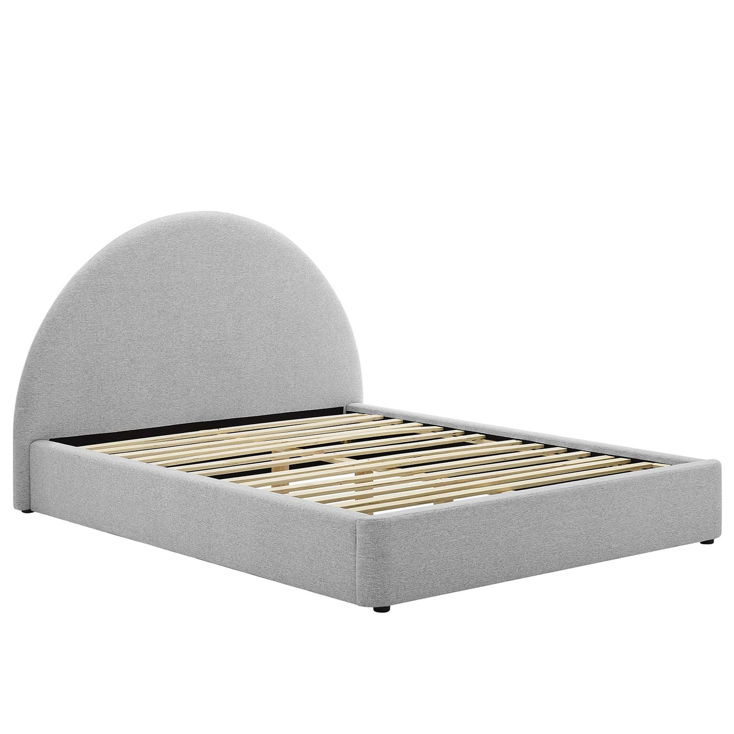 Resort Upholstered Fabric Arched Round Platform Bed by Modway