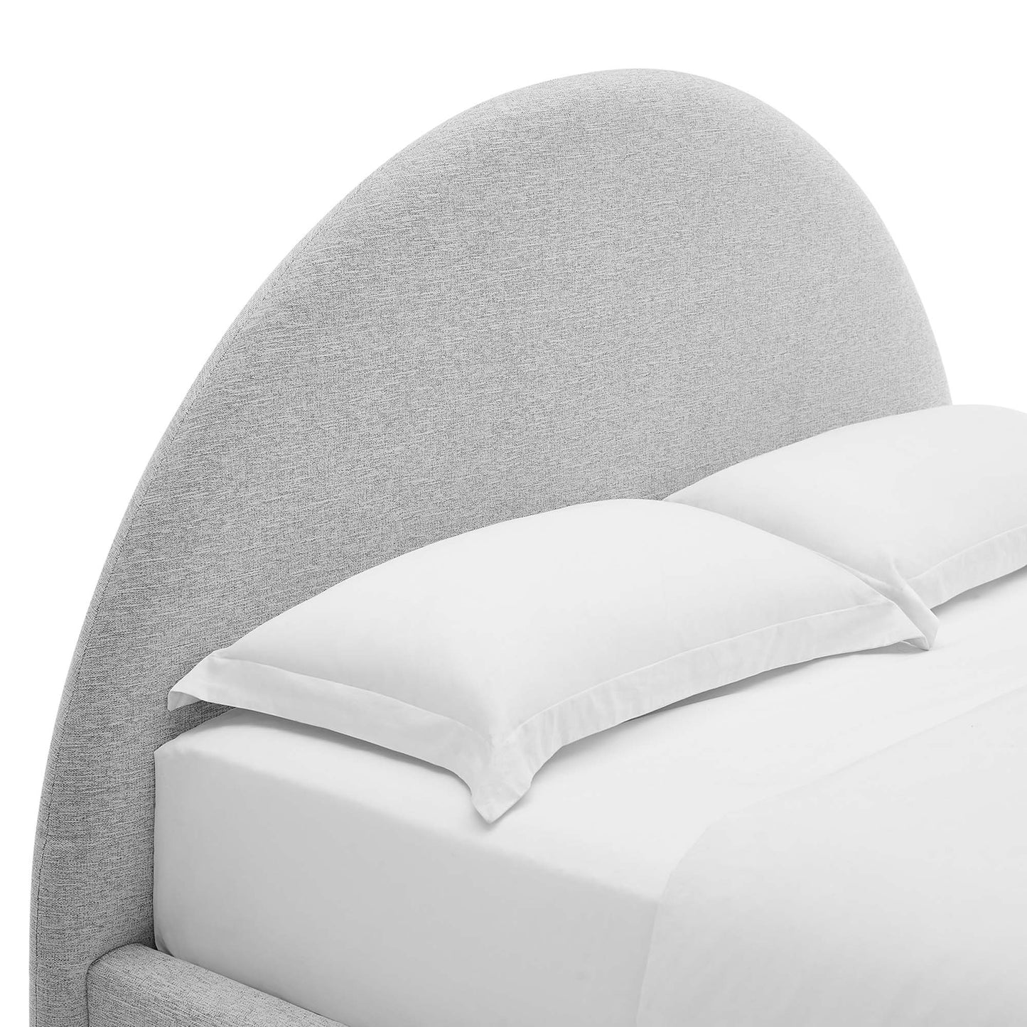 Resort Upholstered Fabric Arched Round Platform Bed by Modway