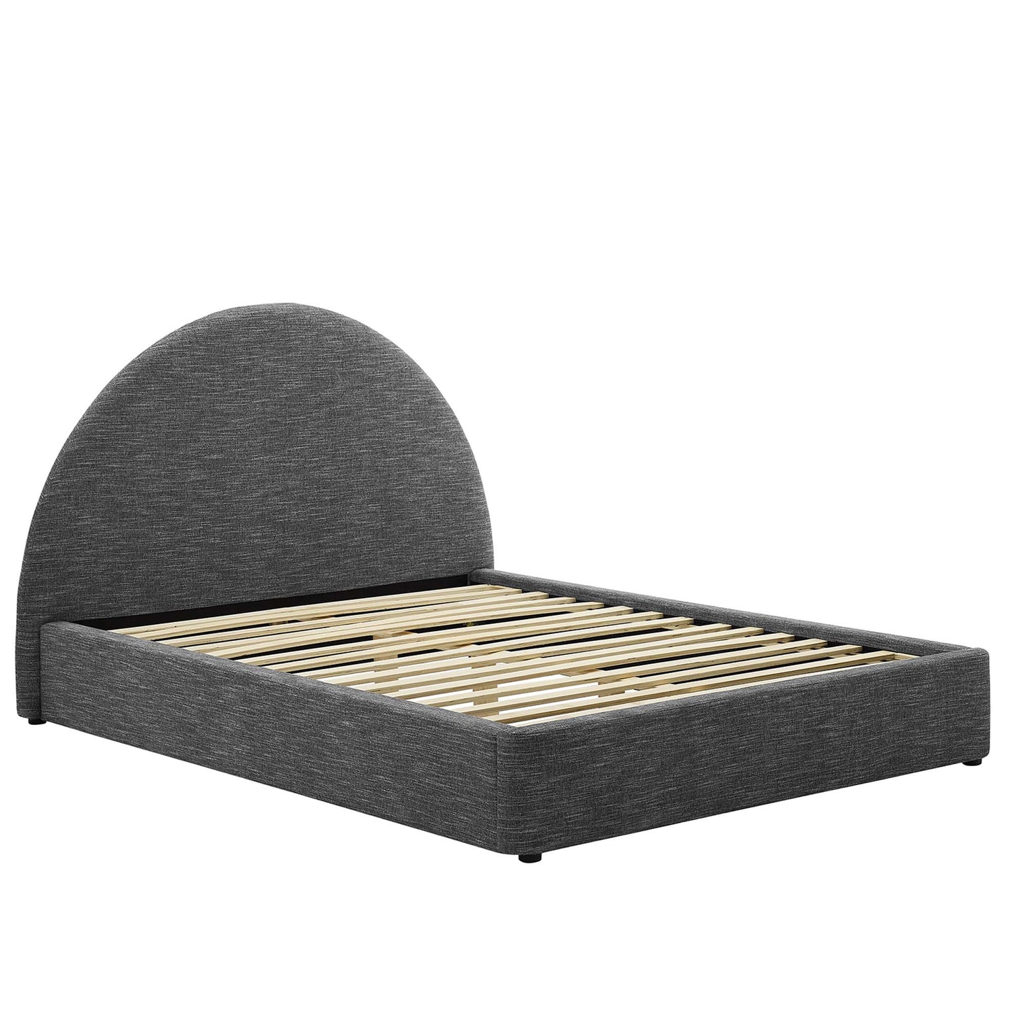 Resort Upholstered Fabric Arched Round Platform Bed by Modway