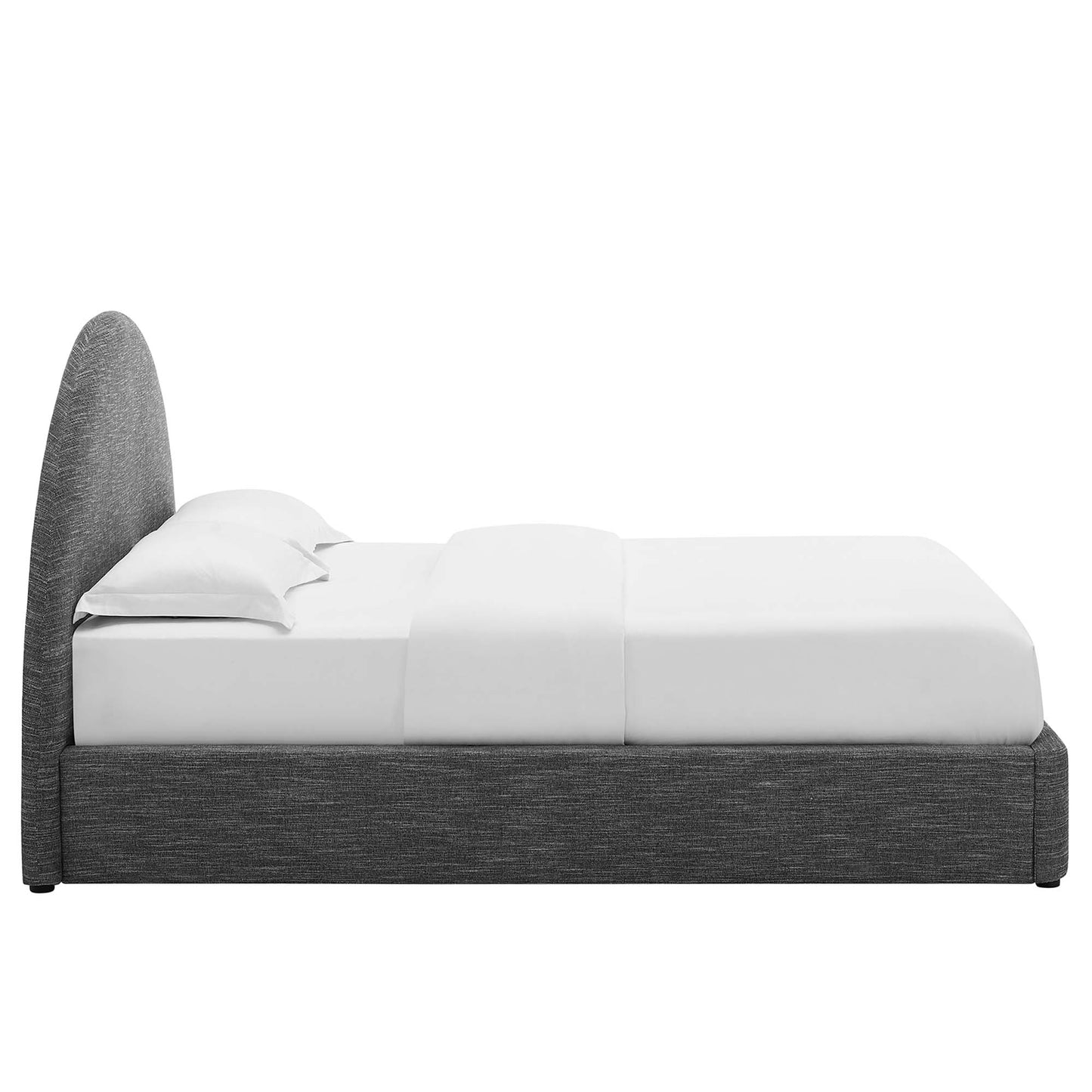 Resort Upholstered Fabric Arched Round Platform Bed by Modway
