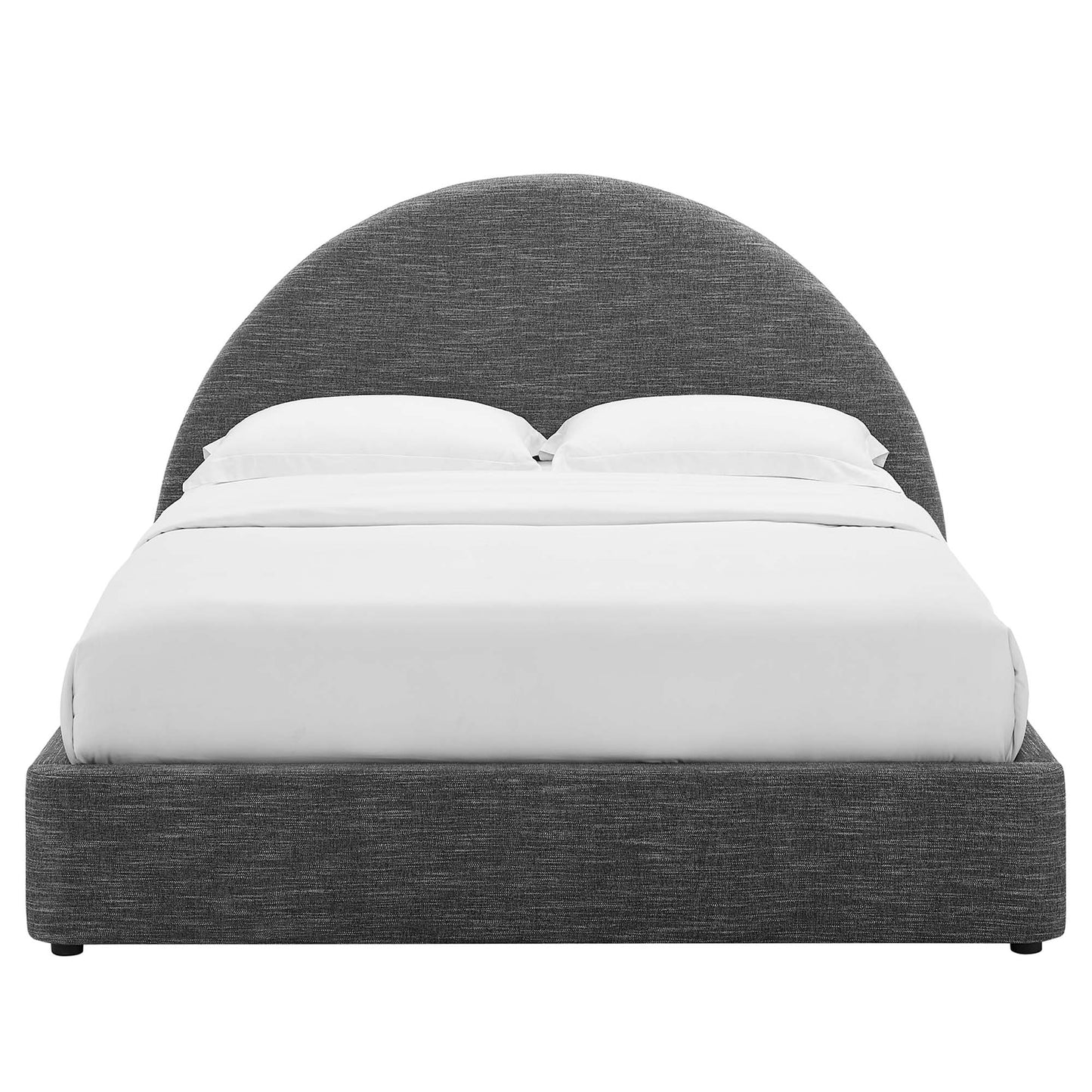 Resort Upholstered Fabric Arched Round Platform Bed by Modway
