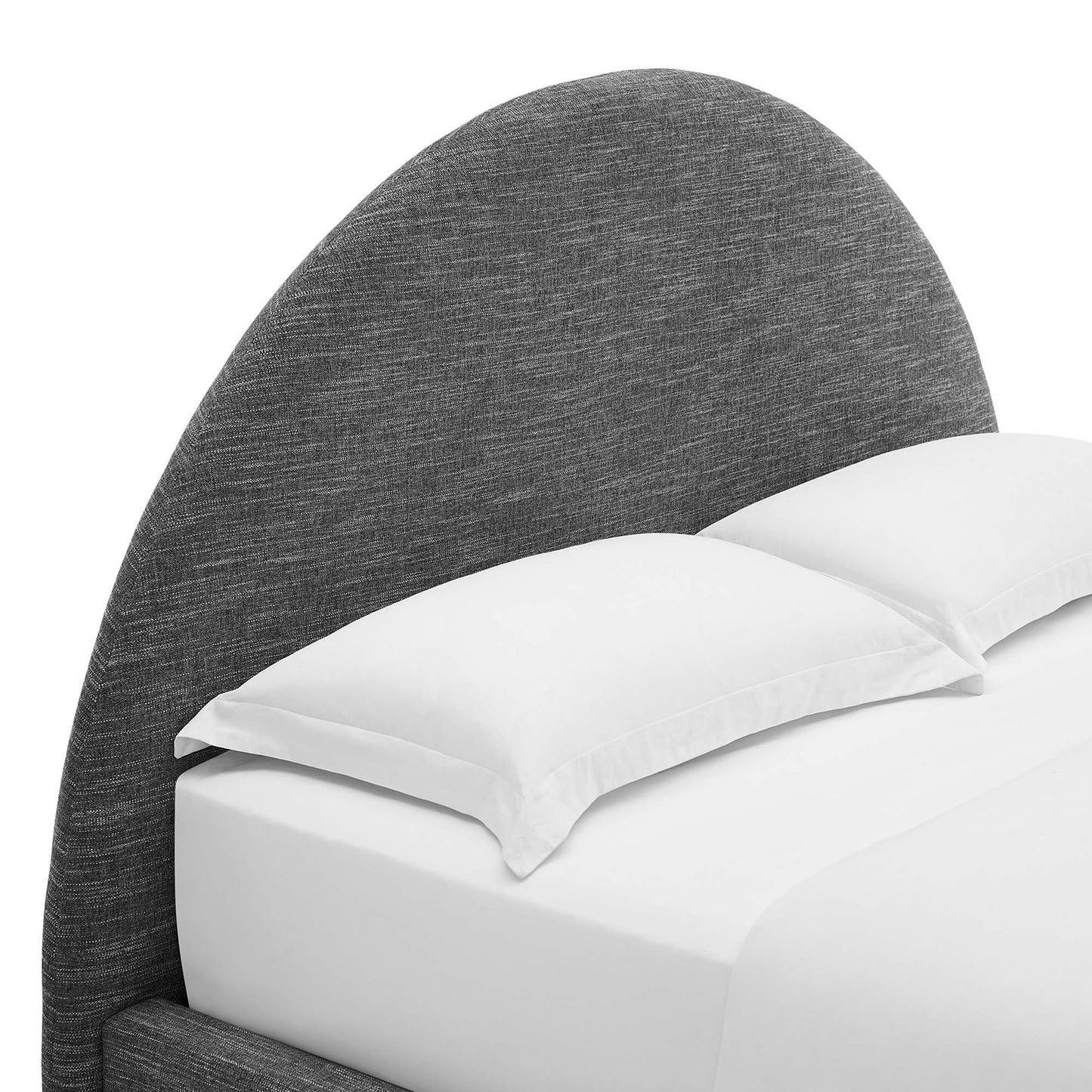Resort Upholstered Fabric Arched Round Platform Bed by Modway