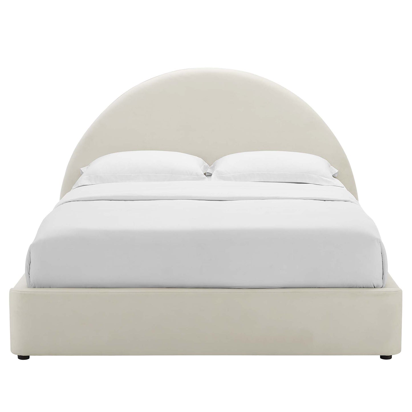 Resort Performance Velvet Arched Round Platform Bed by Modway