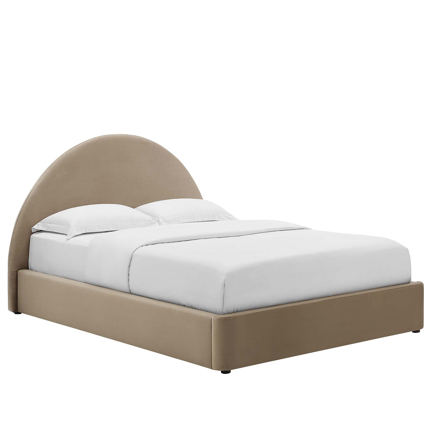 Resort Performance Velvet Arched Round Platform Bed by Modway